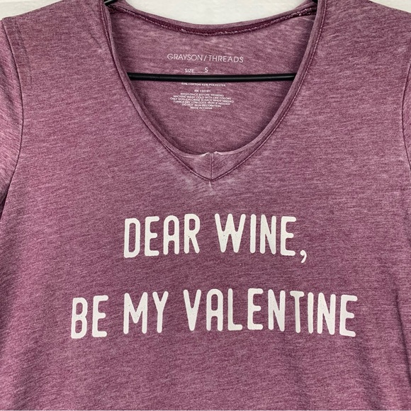 Grayson Threads Women's Wine Short Sleeve Top Size M & S NWT - Picture 2 of 4